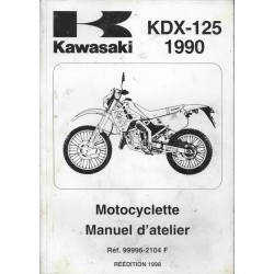 Manuel atelier additif KAWASAKI KDX 125 de 1990 à 1997