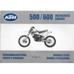 KTM 500 / 600 cross / enduro de 1990 (manuel utilisateur)