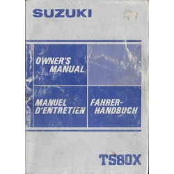 SUZUKI TS 80 X de 1984 (Manuel utilisateur 01 / 1984)