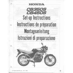 HONDA CB 350 / 450 S de 1986 (manuel montage)