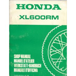 HONDA XL 600 RM (manuel de base) MAI 1986