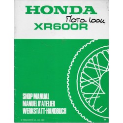 HONDA XR 600 RW de 1998 (additif octobre 1997)