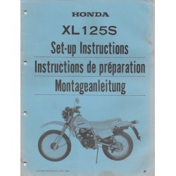 HONDA Xl 125 S de 1985 (Manuel de préparation)