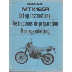 HONDA MTX 125 R de 1983 (Manuel de préparation)