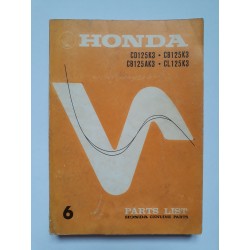 Catalogue de pièces détachées HONDA CD/CB/CL125K3 CB125AK3