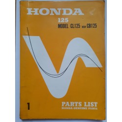 Catalogue de pieces detachees HONDA CL125/NEW CB125