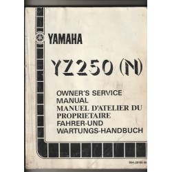 Manuel atelier YAMAHA YZ 250 N 1985