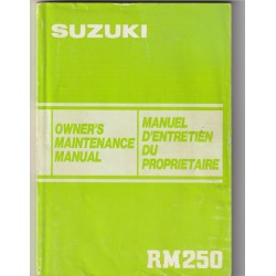 SUZUKI RM 250 F modèle 1985 (09 / 1984)