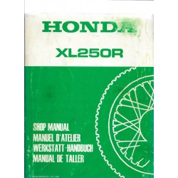 HONDA XL 250 R 1984 Manuel de base