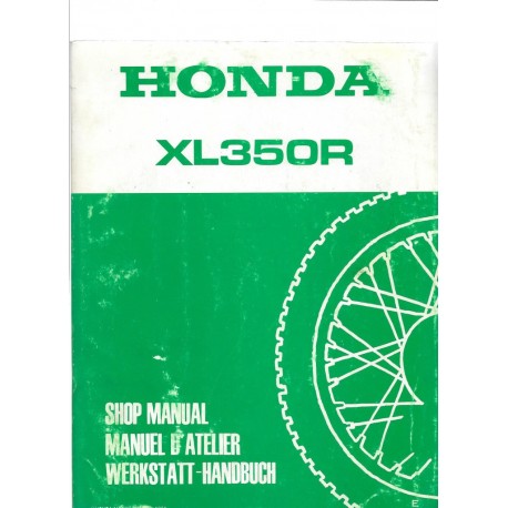 HONDA XL 350 R Manuel de base février 1984