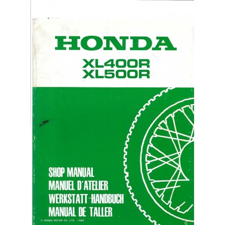 HONDA XL 400 et 500 R (Additif d'avril 1982)