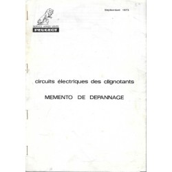PEUGEOT circuits clignotants 09 / 1973
