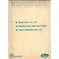 VESPA CIAO / BOXER / CIAO PORTER 50 cc (manuel atelier 05 / 1972)