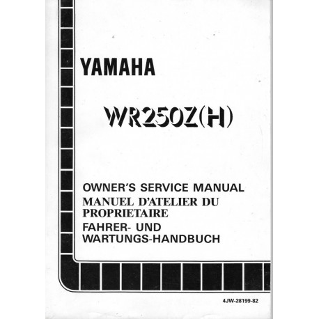 Manuel atelier YAMAHA WR 250 Z (H) / 1995