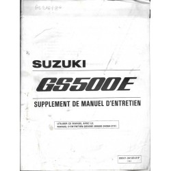 Manuel atelier SUZUKI GS 500 ET modèle 1996