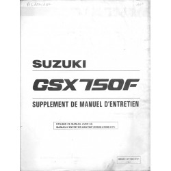 Manuel atelier SUZUKI GSX 750 FT modèle 1996