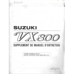 Manuel atelier additif SUZUKI VX 800 modèle 1996