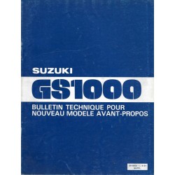 Manuel atelier SUZUKI GS 1000 de 1980