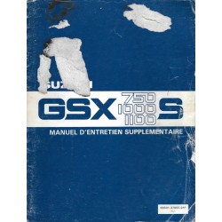 Manuel atelier SUZUKI GSX 750 S / 1000 S / 1100 S de 1982