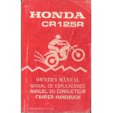 HONDA CR 125 R de 1985 (manuel utilisateur 09 / 1984) 