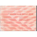 HONDA MTX 125 R de 1984 (manuel utilisateur 10 / 1983) 