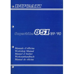 DUCATI 851 Super Bike de 1989 / 1990 (manuel atelier 11 / 89)