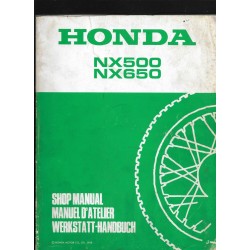 HONDA NX 500 J / 650 J (Manuel atelier de base 05 / 1988)