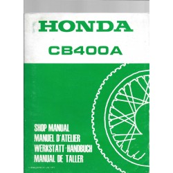 HONDA CB 400 A automatique (Manuel atelier 12 / 1977)