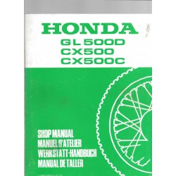 HONDA GL 500 D / CX 500 / CX 500 C (Additif avril 982)