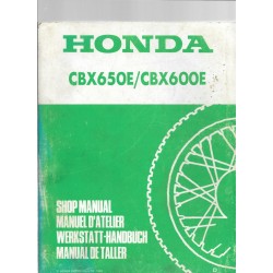 HONDA CBX 650 E / CBX 600 E (Manuel de base janvier 1983
