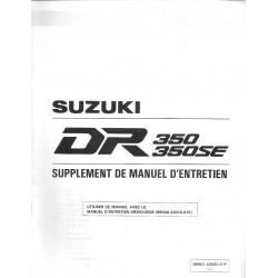 Manuel atelier SUZUKI DR 350 V - DR 350 SEV (additif 10 / 96) 