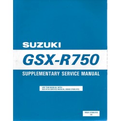 Manuel atelier SUZUKI GSX-R 750 W (additif 11 / 97) anglais