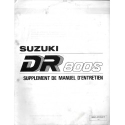 Manuel atelier SUZUKI DR 800 S (additif 09 / 89) 