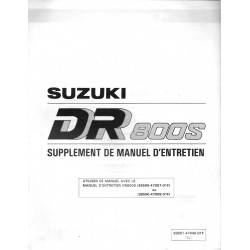 Manuel atelier SUZUKI DR 800 ST (additif 11 / 95) 