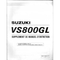 Manuel atelier additif SUZUKI VS 800 GLT (08 / 95) 