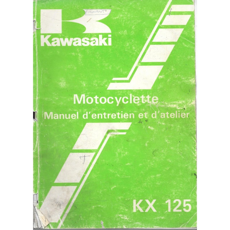 KAWASAKI KX 125D1 de 1985 (Manuel atelier 10 /84) en anglais