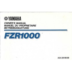 YAMAHA FZR 1000 Type 2GH (Manuel propriétaire novembre 1986)