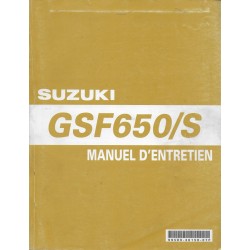 Manuel atelier SUZUKI GSF 650 K5 de 2005 (11 / 2004)