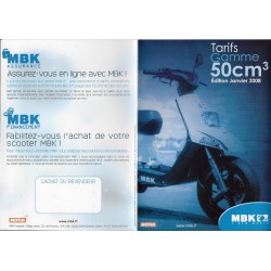 Tarifs MBK 50cc de 2008