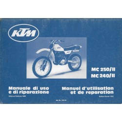 KTM MC 240 / II - MC 250 / II (Manuel de Réparation 02 / 1982)