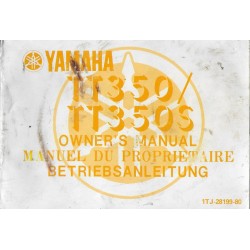 YAMAHA TT 350 / TT 350 S (Manuel propriétaire septembre 1985)