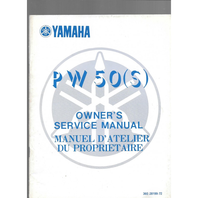 Manuel atelier YAMAHA PW 50 (S) 1986 Type 36E la Librairie du Motard