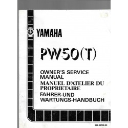 Manuel atelier YAMAHA PW 50 T 1987