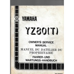 Manuel atelier YAMAHA YZ 80 T 1987