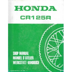 HONDA CR 125 R 1990 Manuel de base novembre 1989