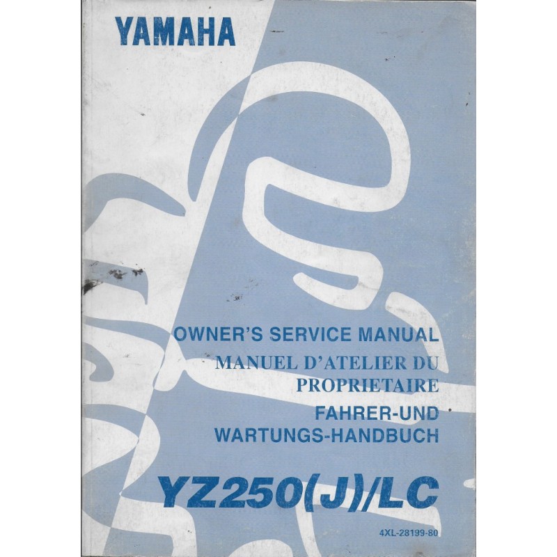 Manuel atelier YAMAHA YZ 250 (J) LC 1997