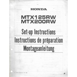 HONDAMTX 125 / 200 RWF (Manuel de montage mars 1985)