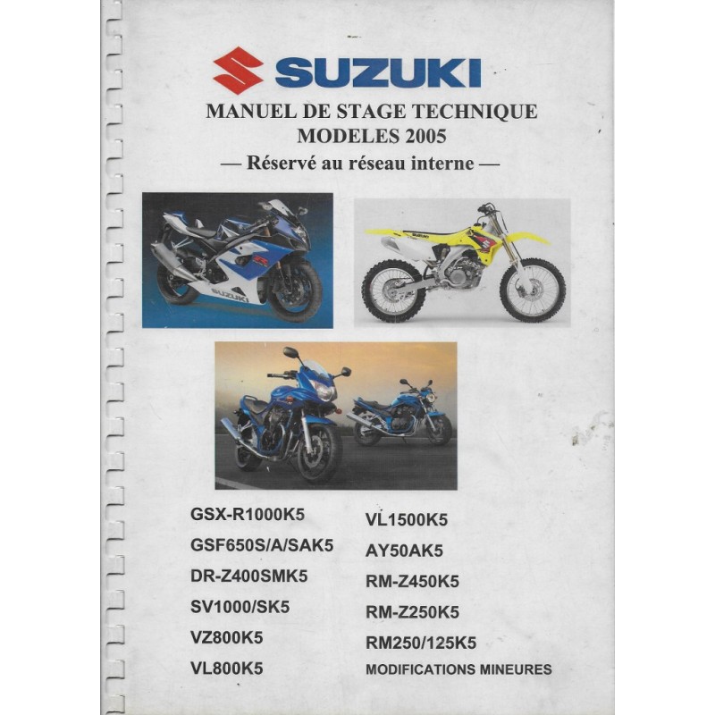 Manuel technique SUZUKI entretien modèles 2005
