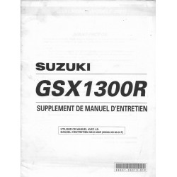 Manuel atelier dditif SUZUKI GSX 1300 RK1 modèle 2001