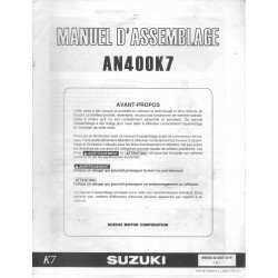 SUZUKI AN 400 K7 de 2007 (manuel assemblage 04 / 2006)